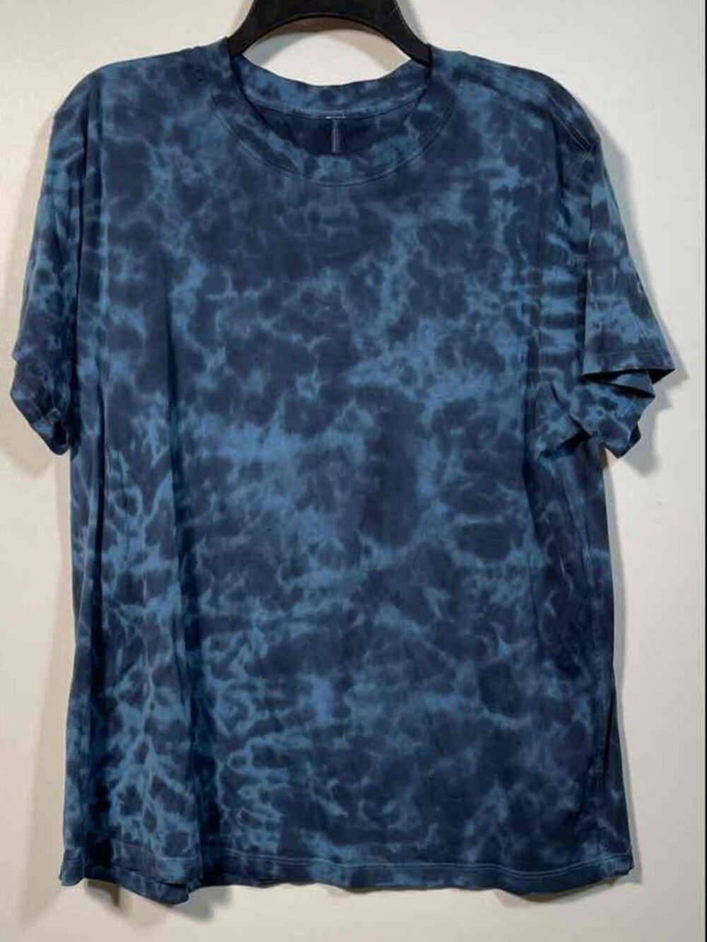 Lululemon All Yours Cotton T-Shirt Marmoleado Tie Dye Soft Denim True Navy Sz 8